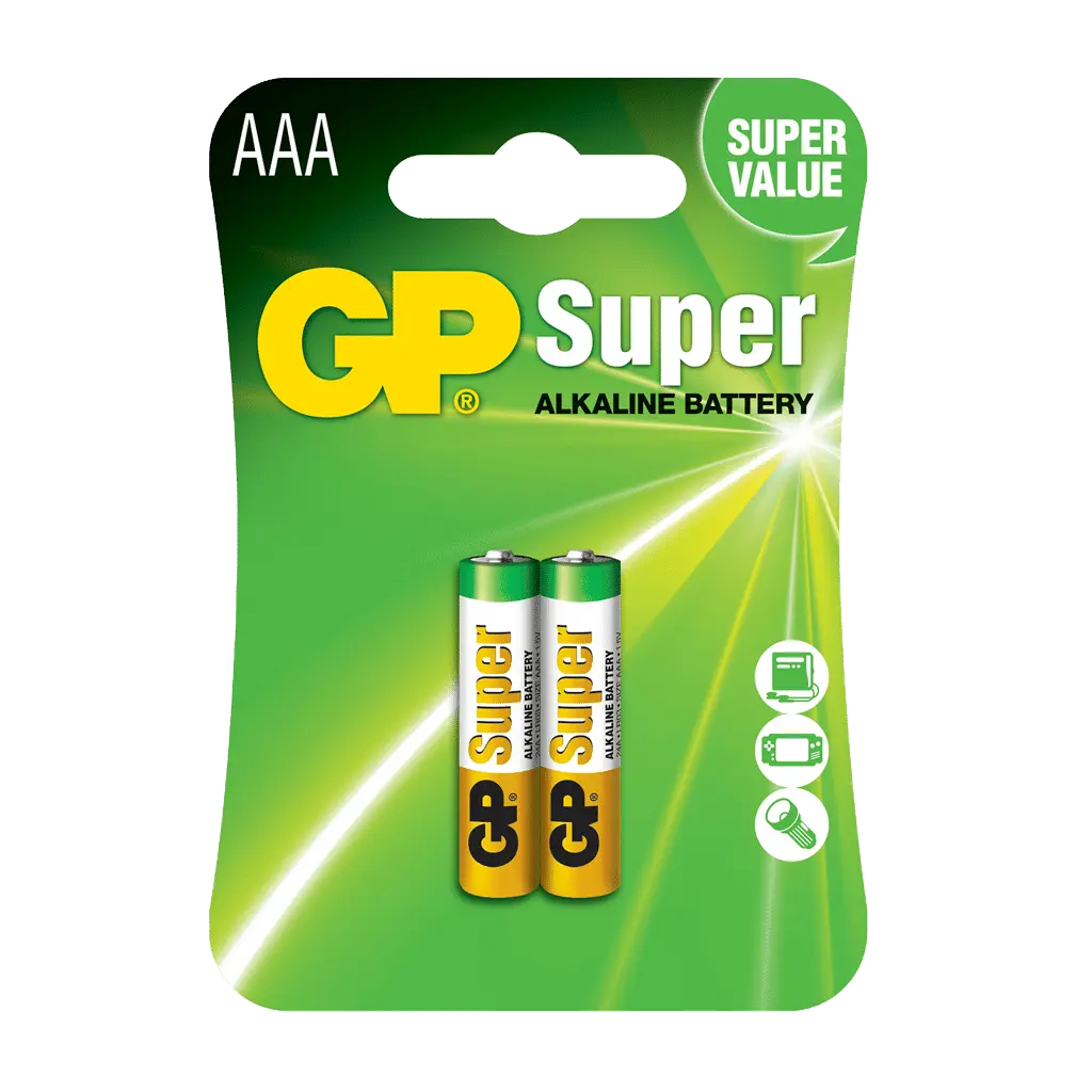 BATERIA AAA 1.5V CARTON 2PCS SUPER ALKALINA